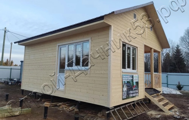 2 Каркасный дом Д-25, 7x6м, 42 М², Ленинградская область, Тихвинский район, деревня Красава (15)